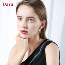 925 silver pin tassel earrings long high grade net red French 2021 New Tide summer temperament ear jewelry
