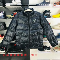 Li Ning Mens Clothing 2021 Winter Short Style Wade Series National Tide Goose Down Warm Upright Collar Sports Down Clothing AYMR127