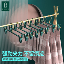 Home Hanging Clothes Pants Clip Home No-Scratchy Western Pants Clip Hanger Powerful With Clip Wardrobe Lingerie Jk Dress Clip Drying