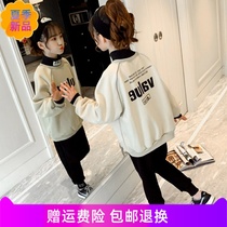 Girl Gush Clothing Autumn Winter Han Edition 2021 Autumn Dress New Ocean Gas Thickening CUHK Tong Children Spring Autumn Season Blouses