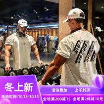 Muscle Faith Fitness Short Sleeve Men Basketball Brothers Training Youth Sports Leisure Loose Round Neck Half Sleeve Cotton T-shirt