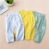 Good quality ultra-thin pure cotton baby Summer long pants 9 Pants Mosquito-proof Breathable Loose out for long pants Baby 2929