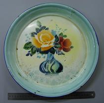 35cm vase pattern enamel plate 8