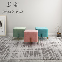 Nordic creative ins net red sofa stool changing shoe stool household dressing bed end stool shoe store fitting room long low stool