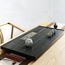 Pick up the House simple rectangular stone Tea Sea natural green sandalwood Stone tea tray office drainage large tea table