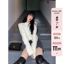 Aunt Barbie Lazy Breeze Sweater Women Spring 2022 New Design Sensation Small Crowdsourced shoulder irregular knit blouse