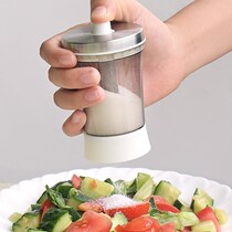 Quantitative Control Salt Instrumental Creativity Press-type Salt Tank Single Home Pore Sprinkler Spicer Sauce Bottle Kitchen Seasoned Jar