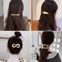 European and American wind metal hairclip back of the head lazy geometric spring clip ins Wind Korean version of net red hair card female horsetail clip