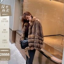 CC fur Starry Sky sable Russian imported whole mink mink fur coat fur coat women