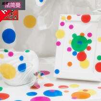 Inter-Grass Mesheng Art Round Point Stickers Adhesive Labels Round Colored Round Stickers Kindergarten Environment Arrangement