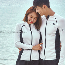 Korean split diving suit quick-drying zipper sunscreen jellyfish coat for men and women long sleeved swimsuit surf couple suit