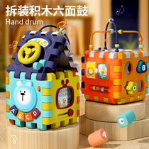 Baby Toy Hands Beat Drum Hexahedron Puzzle Toy Clapping Drum Early to teach 6-12-month-old baby 0-1 years old
