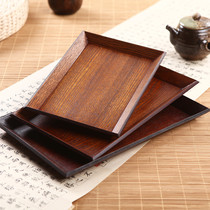Chaiyuan Japanese household solid wood tea tray living room coffee table fruit tray kitchen dinner plate floating window tea tray three-piece set