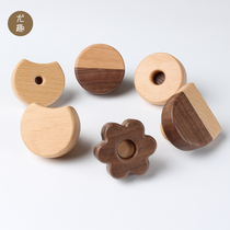 Creative Cute Childrens Room Closet Wardrobe Shoes Cabinet Handle Cabinet Door Handle Solid Wood Wooden drawers Handle