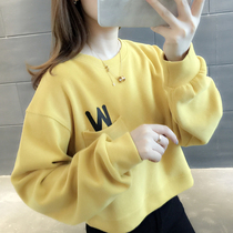 Early autumn short sweater womens clothing 2021 New Tide small small spring and autumn thin coat high waist top