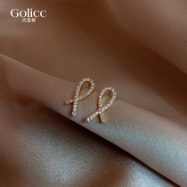 Guryya nail 925 pure silver silver needle Korean temperament Korean temperament small earrings 2022 New wave ear accessories tennis red