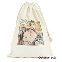 Source Ben Living Cotton Environmentally Friendly Inside Clothing Pocket Travel Bouquet Debris Finishing Collection Bag-Superman