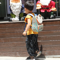 Korean version of the new kindergarten school bag childrens bag Cartoon animal anti-loss backpack breathable backpack