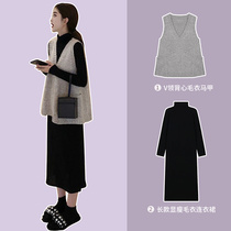 2021 summer clothes new Western style plus size age-reducing summer dress childrens clothing net red two-piece suit shows thin tide