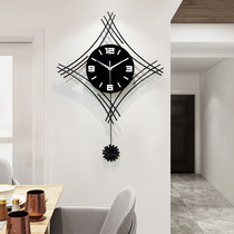 Nordic watch wall clock Modern simple household living room personality creative fashion atmosphere wall clock decoration clock mute