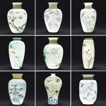 Jingdezhen ceramic hand-painted exquisite translucent porcelain vase flower arrangement living room Chinese decoration gift TV cabinet ornaments