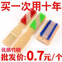 Natural bamboo washing brush brush long shoe brush thickness bamboo brush brush household multi-function cleaning bamboo brush brush