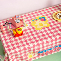 Zuo Xiandun Road cute bear biscuit series tablecloth waterproof tablecloth desk picnic coffee table fabric decoration