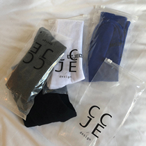 CCJE net red socks mens autumn and summer solid color long socks high-top mens fashion Korean version of the high tube ins college style mens socks