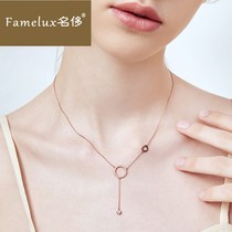 Famous 925 sterling silver necklace female Korean version simple and generous Sen department net red clavicle chain literary and artistic small fresh ZW0303