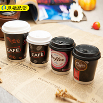 Hollow outer sticker coffee cup double-layer thickened environmental protection paper cup 8A 14A500 manufacturers batch