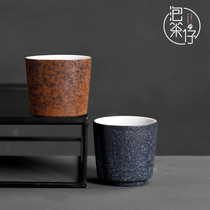 Japanese-style coarse pottery large 200ml Cup individual cup tea cup tea kung fu tea set Master Cup home