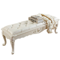 Bedend stool European style shoe stool bedroom bed bed bed front stool White simple bedside stool American sofa stool leather stool