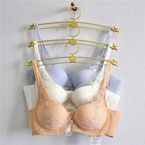 Manneffin sexy lace to gather small breast-hole dongle cotton breathable thick cup bra 20810813 Soft steel ring lingerie woman