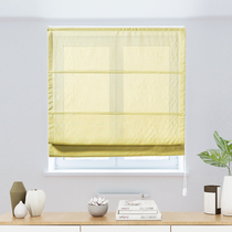  Roman blinds New Chinese roller blinds Japanese curtains Linen simple Nordic style cotton and linen transparent and impermeable solid color