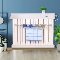 Radiator drying rack multi-function stainless steel pipe heating plate adhesive hook towel bar hanging clothes storage rack