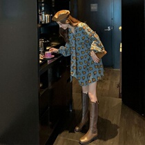 Printed Snow Spinning Tandem Dress Woman 2021 Pop Woman Fashion New Spring Autumn Fascia Style Balloon Design Sensation Shirt Skirt Summer