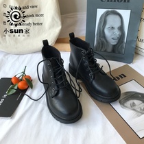 Korean ulzzang retro British lace-up boots locomotive high-top shoes ins Martin boots women 2021 New Tide