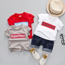 Boys Boy Toddler 2pcs Baby White T-Shirts Shorts Sets Kids