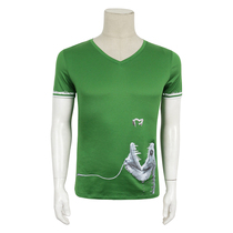 Special 399-L UIS BIU Mens Green V-Neck Short Sleeve Piranha Series Made in Italy