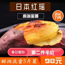 Japans high-end sweet potato Hongyao is sweeter than Marsalis golden sweet potato soft and waxy super sweet super bridgehead sweet potato
