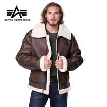 American Alpha Alpha industrial B3 leather winter leather warm coat leather wool integrated imported sheepskin jacket