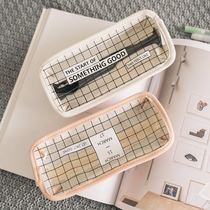 Korean simple transparent pencil bag creative cute hipster student stationery box female high school students Korean version of stationery bag