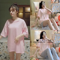Japanese geelato Zhao Ruth with the same pyjamas female summer pure cotton short sleeve casual home suit