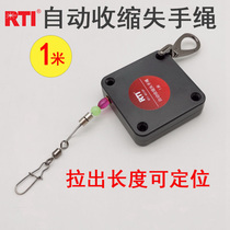 RTI Fishing Lost Hand Rope Automatic Telescopic Recycling 1 m Wire Tool Anti-Loss Anti-Rope Safety Rope Road Subvertical Fishing