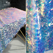 Laser magic light A shiny piece of fabric Fashion color change creative dance clothing decorative designer fabric