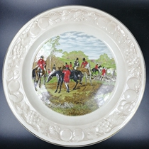 Spot UK Royal Worcester Palissy hunting series Hanging Disc Sitting Tray Decorated Disc 4