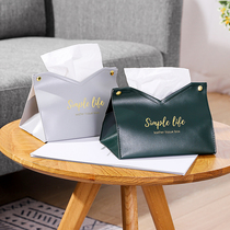 Leather creative home living room light luxury drawing paper box Nordic ins cute tissue box restaurant custom car Net Red