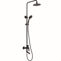 Full Copper Shower Shower SHOWER HEAD BAKING BLACK PAINT HOT AND COLD UPSCALE MATT BLACK BRIGHT DRESS BATHING SHOWER HEAD SUIT