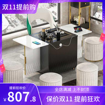 Balcony tea table and chair combination household small tea table multi-functional tea light luxury kung fu coffee table foldable mobile tea car