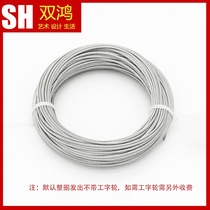 304 Steel wire rope Fine clothesline rack Plastic coated stainless steel wire rope 1 2 3 4 5 6 8 10mm